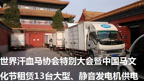 世界汗血馬協(xié)會(huì)特別大會(huì)暨中國(guó)馬文化節(jié)租賃13臺(tái)大型、靜音發(fā)電機(jī)供電（圖）